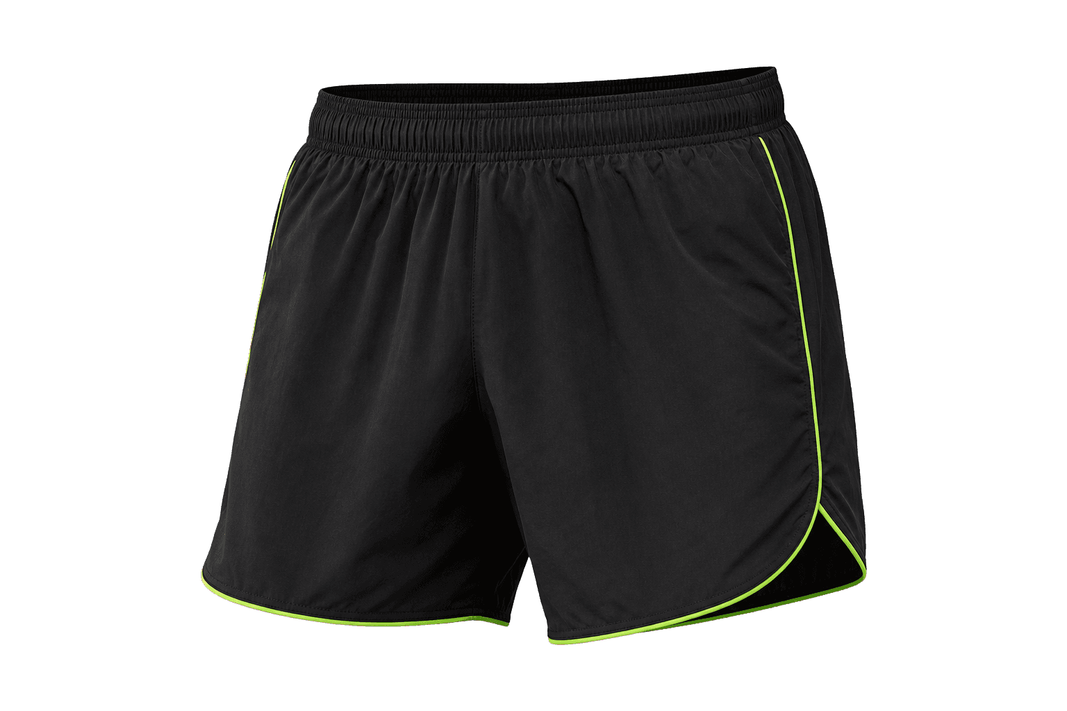 Black performance running shorts